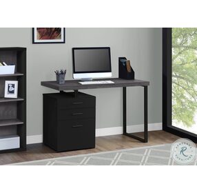 7411 Black And Grey 48" Computer Desk