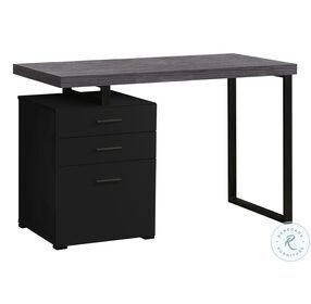 7411 Black and Grey 48" Home Office Set