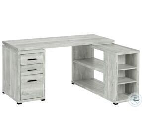 7421 Grey L Shaped Computer Home Office Set