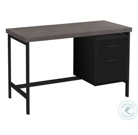 7437 Black and Grey 48" Home Office Set
