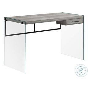 7445 Grey and Black 48" Home Office Set