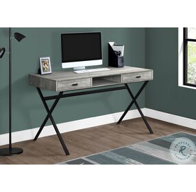 7448 Grey And Black 48" Computer Desk