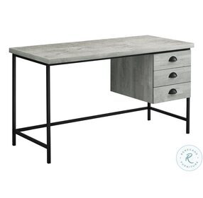 7486 Grey and Black 55" Home Office Set