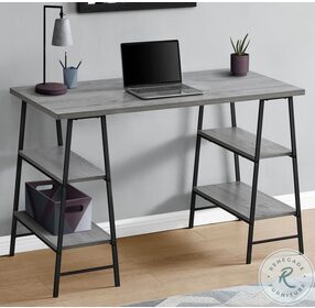 7524 Grey and Black 48" Home Office Set