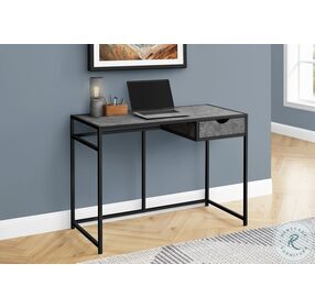 7573 Grey And Black 42" Computer Desk