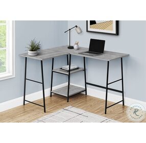 7591 Gray and Black 48" Computer Desk