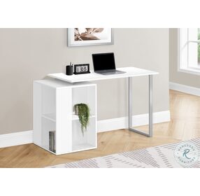 7600 Smooth White 55" Computer Desk