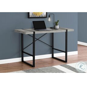 7661 Grey And Black 48" Computer Desk