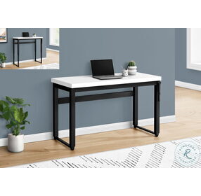 7681 White 48" Adjustable Computer Desk