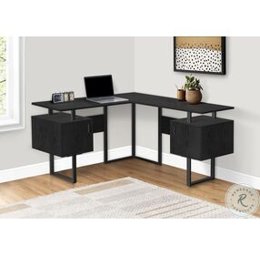 7696 Smooth Black Oak 58" Computer Desk