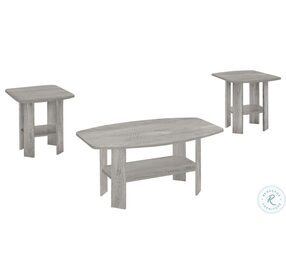 7870P Industrial Grey 3 Piece Occasional Table Set