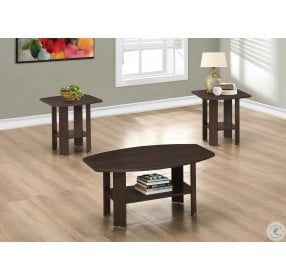 Cappuccino 3 Piece Occasional Table Set