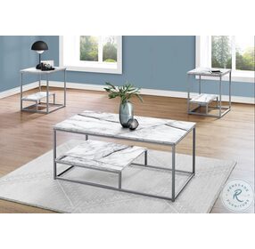 7963P White Occasional Table Set