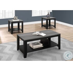 7992P Black And Grey 3 Piece Occasional Table Set