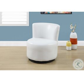 8153 White Juvenile Swivel Lounge Chair