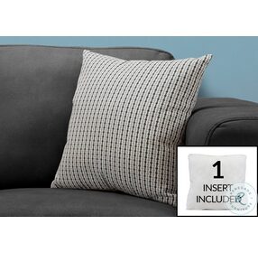 9236 Grey And Black Abstract Dot 18" Pillow