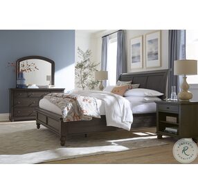 Cambridge Cracked Pepper King Sleigh Bed