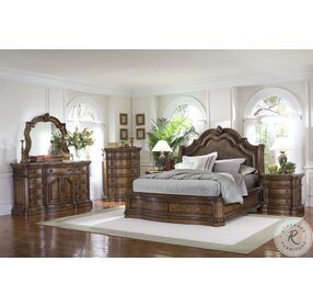 San Mateo Rich Brown Queen Upholstered Sleigh Bed