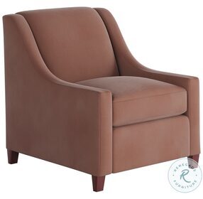 Bella Rose Rosewood Recessed Arm Accent Chair