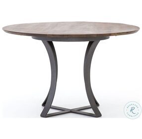 Gage Gunmetal And Tanner Brown 48" Dining Table