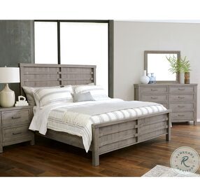 Durango Weathered Grey King Panel Bed
