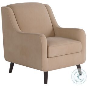 Bella Mauve Blush Sloped Arm Accent Chair