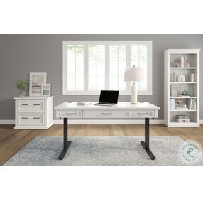 Abby White Adjustable Height Electric Sit Stand Desk