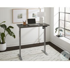 Electric Gray Adjustable Height Sit Stand Desk