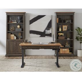Sonoma Brown Executive Bookcase With Doors