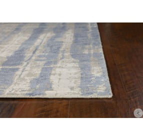 Indulge Grey And Blue Drizzle Large Rug