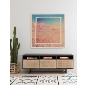 Carmel Natural Cane And Black Wash TV Stand