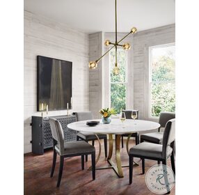 Gage Cast Brass 60" Dining Table
