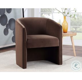 Iris Cocoa Velvet Accent Chair