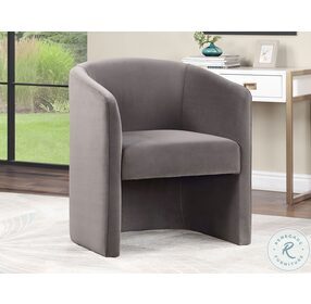 Iris Fog Velvet Accent Chair