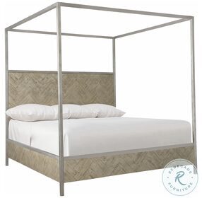 Highland Park Morel And Glazed Silver Milo Canopy Bedroom Set