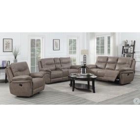 Isabella Sand Manual Reclining Console Loveseat