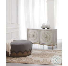 Delilah Cream And Gold Metal Accent Chest
