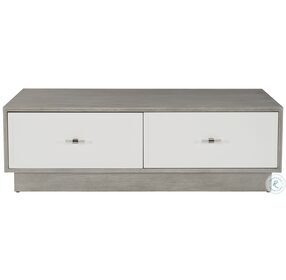 Avenue Grey Truffle And Lacquered White Cocktail Table