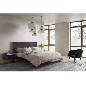 Paloma Charcoal Gray Queen Platform Bed