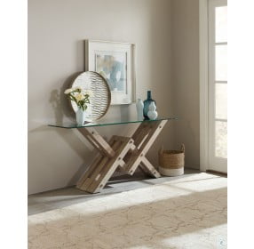Affinity Gray Glass Top Accent Console