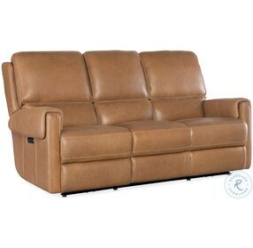 Somers Light Brown Power Reclining Living Room Set with Power Headrest