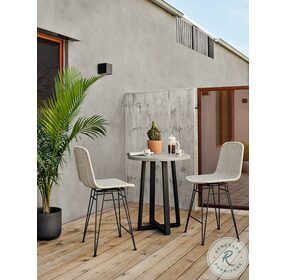 Dema Natural Outdoor Swivel Counter Height Stool