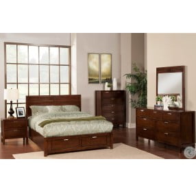 Carmel Cappuccino King Storage Bed
