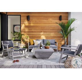 Delano Weathered Grey Rope Outdoor Ottoman