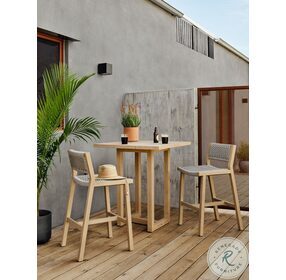 Delano Washed Brown Outdoor Bar Stool