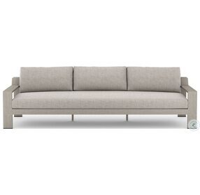 Monterey 106" Grey And Stone Gray Outdoor Sofa