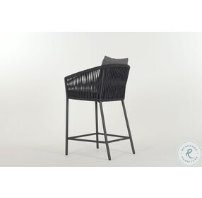 Porto Charcoal And Bronze Outdoor Counter Height Stool