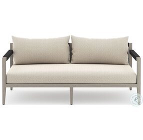 Sherwood Faye Sand and Weathered Gray Outdoor Loveseat