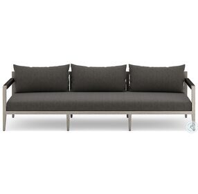 Sherwood Charcoal and Weathered Gray Outdoor Sofa