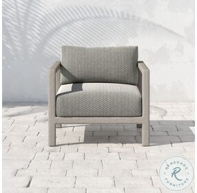 Sonoma Faye Ash Weathered Grey Dark Grey Strap Outdoor Chair